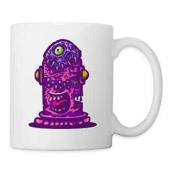 Violettes psychedelisches Monster - Tasse - Weiß - Rechts