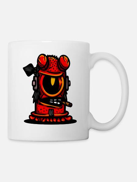 Red Devil Cigar Karikatur - Tasse - Weiß