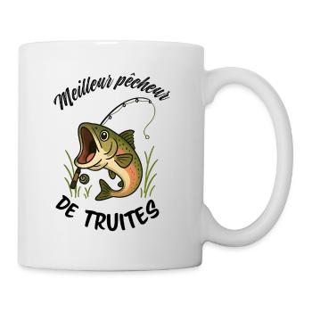Bester Forellenangler - Tasse - Weiß - Rechts
