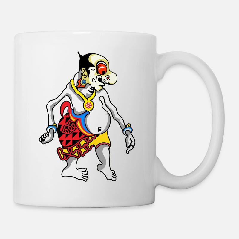 Grotesque Oni Harlequin Tee - Mug - white