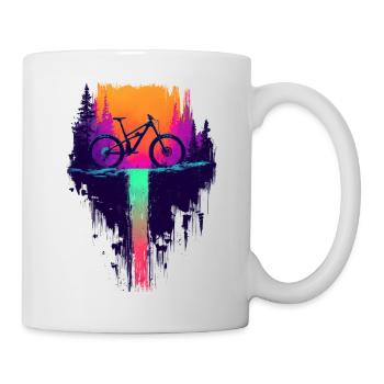 Mountain Bike Downhill Waterfall - MTB Gift - Mug - white - Right