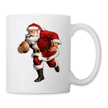 Rugbyspieler Weihnachtsmann - Tasse - Weiß - Rechts