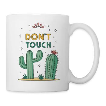 Ne Pas Toucher - Cactus Cartoon - Mug blanc - blanc - Droite