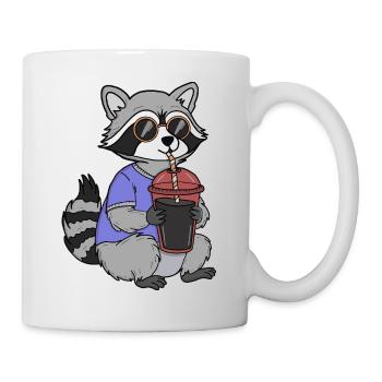 Chilled Raccoon with Sunglasses - Mug - white - Right