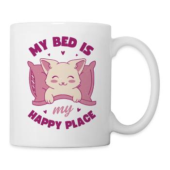 Mon lit est mon endroit heureux - Mug blanc - blanc - Droite