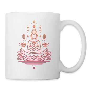 Buddha Meditations-Lotus - Tasse - Weiß - Rechts