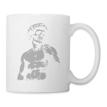 David Michelangelo mit Totenkopfmaske Noir-Porträt - Tasse - Weiß - Rechts