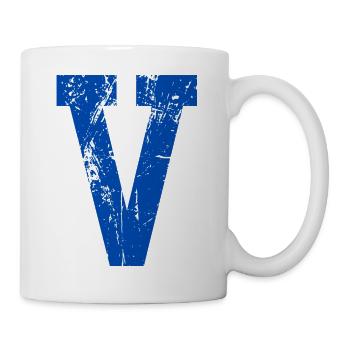 Letter v Sport Retro - Tasse - Weiß - Rechts
