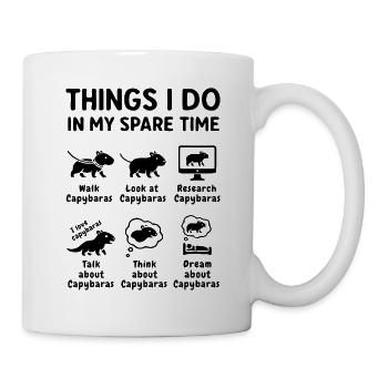 Drôle de capybara : loisir, animal de compagnie - Mug blanc - blanc - Droite
