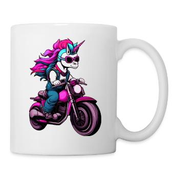 Licornes moto - Mug blanc - blanc - Droite