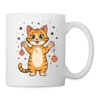 Chat Pull de Noël Chats Noël Drôle de Noël - Mug blanc - blanc - Droite