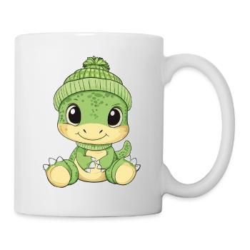 Dessin animé Animaux de dinosaures mignons et mignons - Mug blanc - blanc - Droite