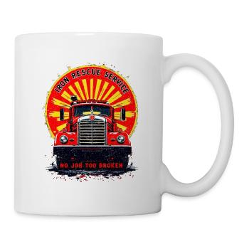 IRON RESCUE SERVICE Truck Vintage - Mug - white - Right