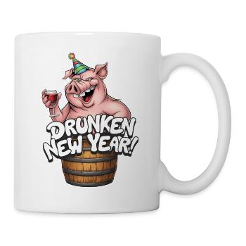 Silvester Party feiern Neujahr Drunken New Year  - Tasse - Weiß - Rechts