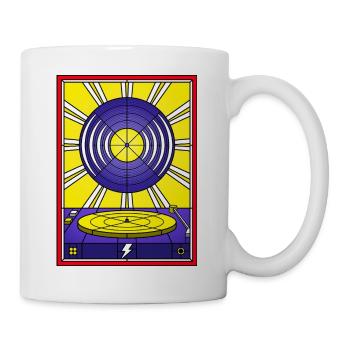 Stained Glass Vinyl Album and Turntable - Mug - white - Right
