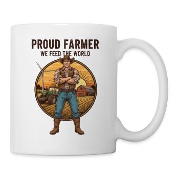Fermier fier – Nous nourrissons le monde, fermier - Mug blanc - blanc - Droite