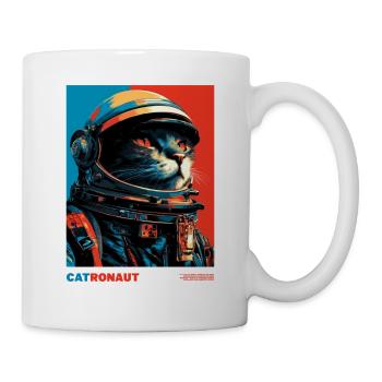 Katzenastronaut - Tasse - Weiß - Rechts