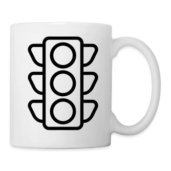 feu de signalisation - Mug blanc - blanc - Droite