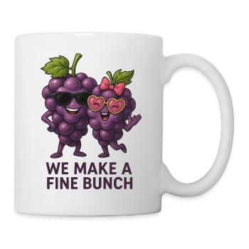 Fine bunch of grapes with style - Mug - white - Right