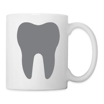 Zahn - Tasse - Weiß - Rechts