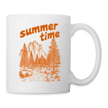 Sommerzeit Natursilhouette - Tasse - Weiß - Rechts