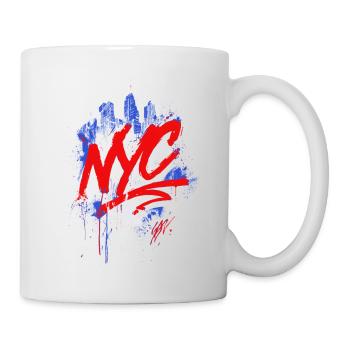 NYC Graffiti Skyline Splash - Tasse - Weiß - Rechts