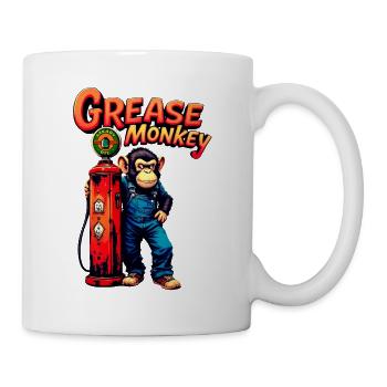 GreaseMonkey Retro Pump Design - Mug - white - Right