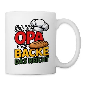 Je suis GRAND-PÈRE et BAKE ÇA SUFFIT - Mug blanc - blanc - Droite