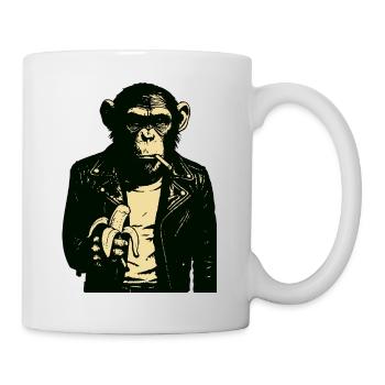 Banane Rebelle Singe - Mug blanc - blanc - Droite