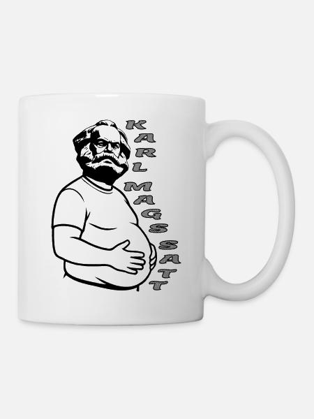 Karl Marx Fun Design karl mags satt - Tasse - Weiß