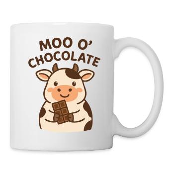 Moo o’Chocolate Lustiges Wortspiel Kuh - Tasse - Weiß - Rechts