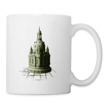 Low Poly Chess Checkers Frauenkirche - Mug - white - Right