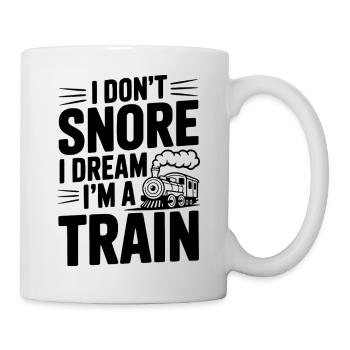 Je ne ronfle pas, je rêve que je suis un train - Mug blanc - blanc - Droite