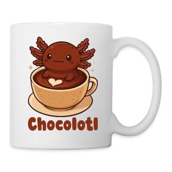 Chocolotl doux axolotl en jeu de mots avec hot - Mug blanc - blanc - Droite
