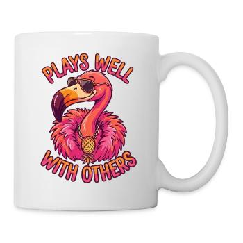 Swingers Flamingo – Upside Down Pineapple - Mug - white - Right