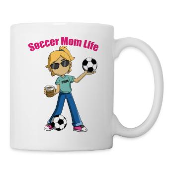 Soccer Mom Life – Coffee & Soccer Style - Mug - white - Right