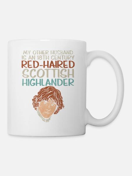 Red-Haired Scottish Highlander Husband Design - Mug - white