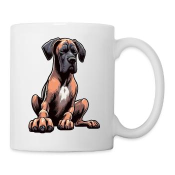 Deutsche Dogge Doggen Doggenbesitzer Doggenfan - Tasse - Weiß - Rechts