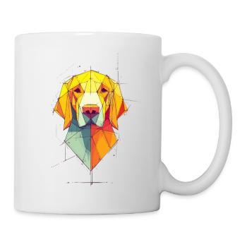 Geometric Dog Portrait - Mug - white - Right