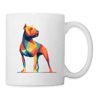 Geometric Dog in Prismatic Colors - Mug - white - Right