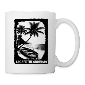 Évasion du bateau tropical ordinaire Illustration - Mug blanc - blanc - Droite