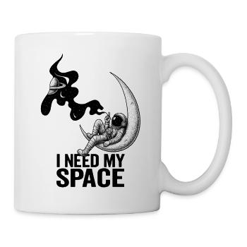 J’ai besoin de mon espace – Astronaute cosmique sur la Lune - Mug blanc - blanc - Droite