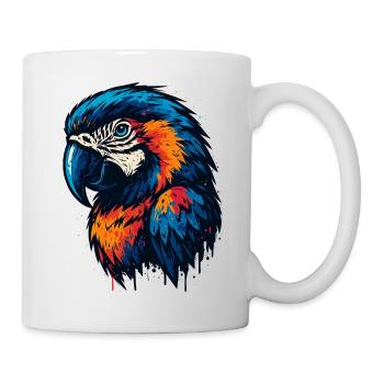 Magnificent parrot head - Mug - white - Right