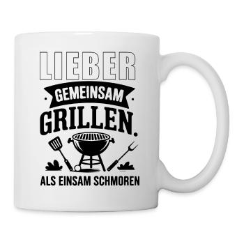 Gemeinsam Grillen - Tasse - Weiß - Rechts