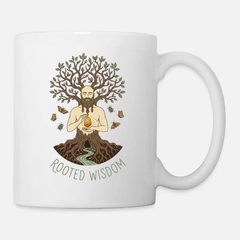 Rooted Wisdom - Mystical Tree Spirit - Mug - white