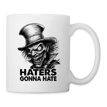 Les haineux allaient haïr – Gentleman fou au haut-de-forme - Mug blanc - blanc - Droite
