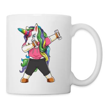 Dabbing Fitness Gym Unicorn Bodybuilder Weightlift - Mug - white - Right