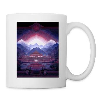 Psy Art - Pagoda in Mountain Landscape - Mug - white - Right