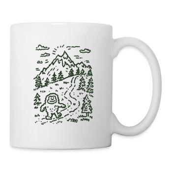 Bergwanderer im Waldlandschaft - Tasse - Weiß - Rechts