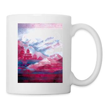 Psy-Art | Temples in the Himalayas - Mug - white - Right